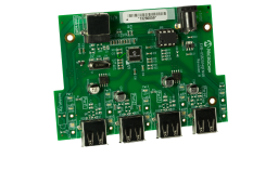 EVB-USB2514QFN48_USB2514 High-Speed USB 2.0 TT 2-Port Hub in Tiny QFN Package Evaluation Board_angle_transparent.png